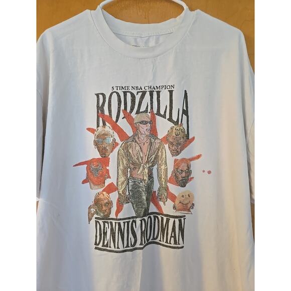 Elijah Justice INCARNATION Rodzilla " TEE Dennis Rodman Streetwear 2X White - Picture 1 of 5